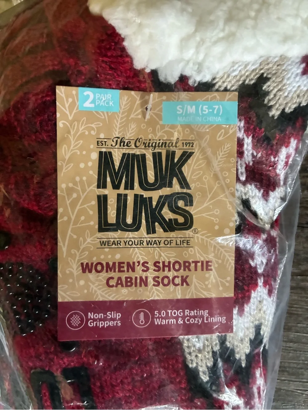 Cozy Fleece-Lined Moccasin Slipper Socks